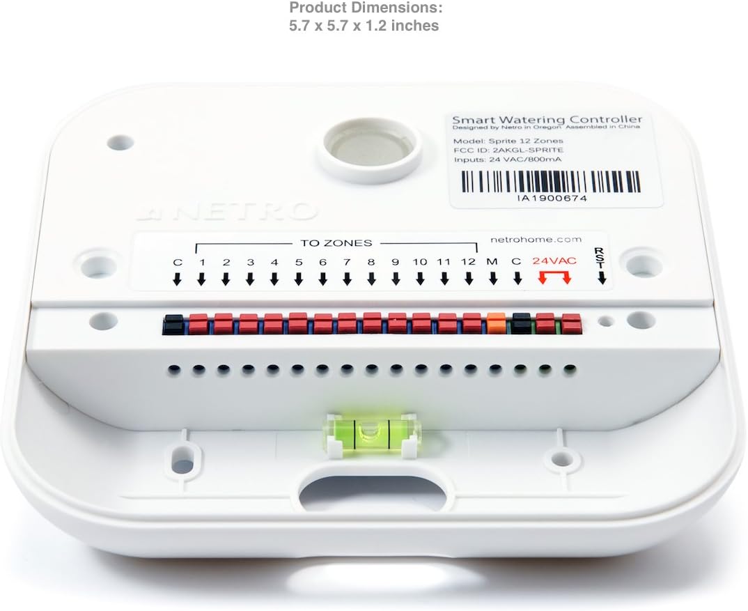 Netro Smart 12-Zone WiFi Sprinkler Controller, Weer bewust, Afstandsbediening
