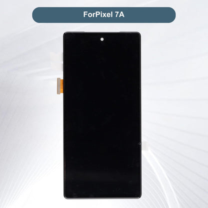 Vervangend lcd-display, compatibel met Google Pixel 7A GWKK3 GHL1X 6,1 inch lcd-display, touchscreen, montage met tools, ondersteuning voor vingerafdruk (met frame)