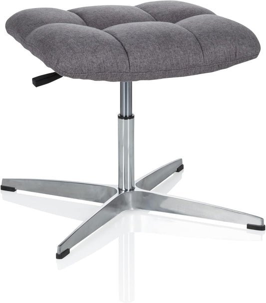 HJH OFFICE 670934 retro kruk SARANTO stof grijs Home-Office kruk in hoogte verstelbaar
