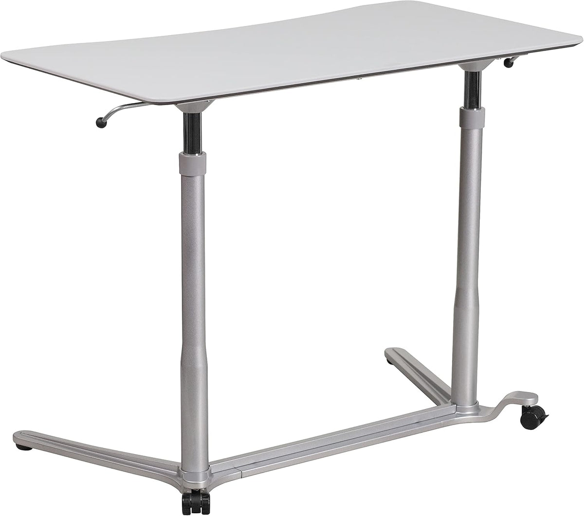 Flash Furniture Computerbureau om op te zitten en staan, ergonomisch, metaal, lichtgrijs, 1 stuk