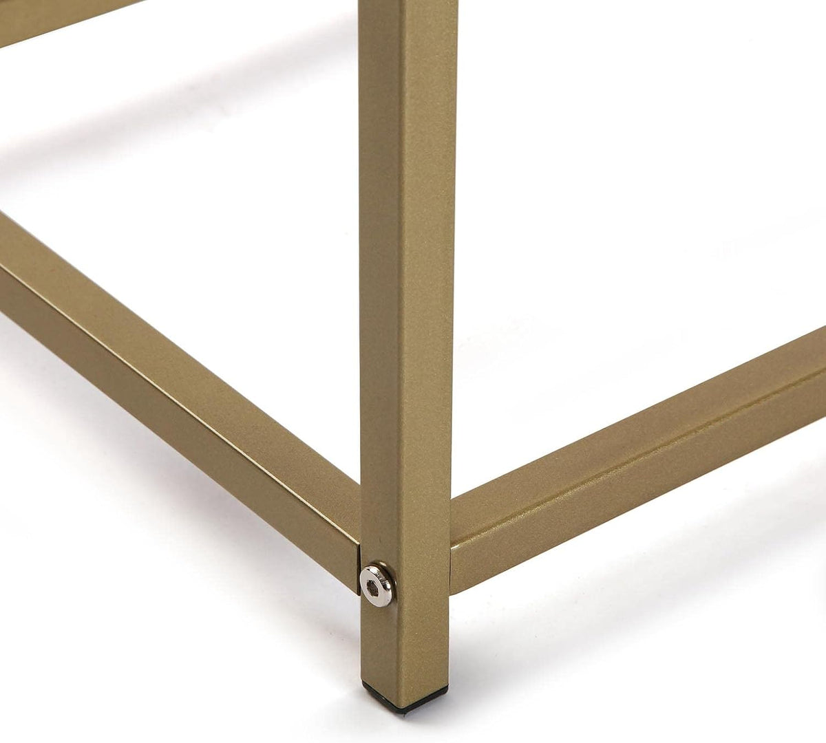 Versa Montpellier Smalle hal of vestibule Entree hal meubilair, Console Tafel, Afmetingen (H x B x H) 81 x 30 x 100 cm, Hout en Metaal, Kleur Marmer en goud