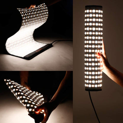 Flexibel LED-Videopaneel – LED-Videolicht, LED-Paneel, LED-Fotoverlichting, Continu Licht – 100 W Bi-Color 3000 K tot 5600 K – Oprolbaar Ontwerp met Honingraatgrid Softbox Diffuser