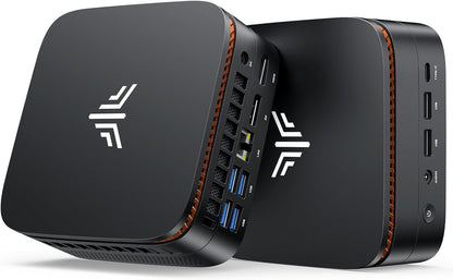 NiPoGi Pinova P1 Mini PC Ιntel Twin Lake N150 (beter dan N100) Ondersteunt W-11 Pro 16GB RAM 512GB M.2 SSD, Mini Desktop PC 4K@60HZ UHD Dual Display HDMI 2.0+DP 1.4/Dual Band WiFi/BT4.2/RJ45/VESA
