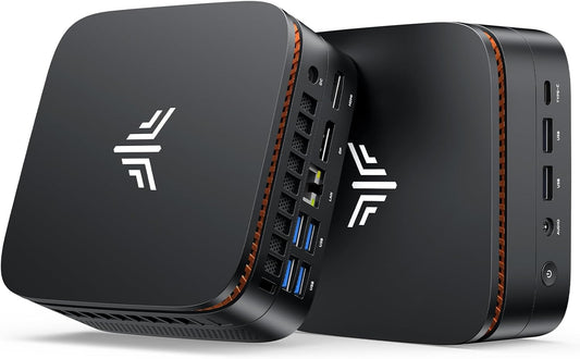NiPoGi Pinova P1 Mini PC Ιntel Twin Lake N150 (beter dan N100) Ondersteunt W-11 Pro 16GB RAM 512GB M.2 SSD, Mini Desktop PC 4K@60HZ UHD Dual Display HDMI 2.0+DP 1.4/Dual Band WiFi/BT4.2/RJ45/VESA