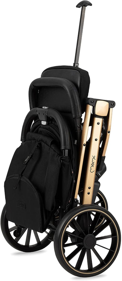 MoMi ESTELLE DAKAR kinderwagen vanaf 6 maanden (tot 22 kg), inklapbare buggy met 5-punts veiligheidsgordel, boodschappenmand en ligfunctie, telescopische stang om te trekken, staat na het opvouwen Ginko