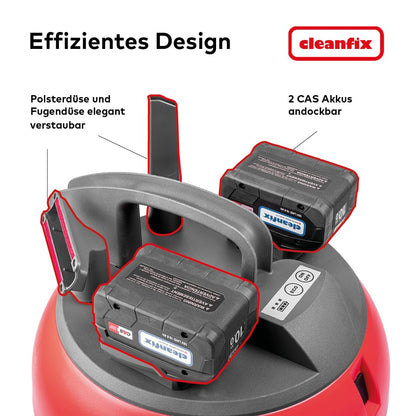 Metabo CAS S10 Plus Accustofzuiger, draadloos en krachtig, industriële stofzuiger en commerciële stofzuiger voor gebruik en huishouden, Made in Switzerland