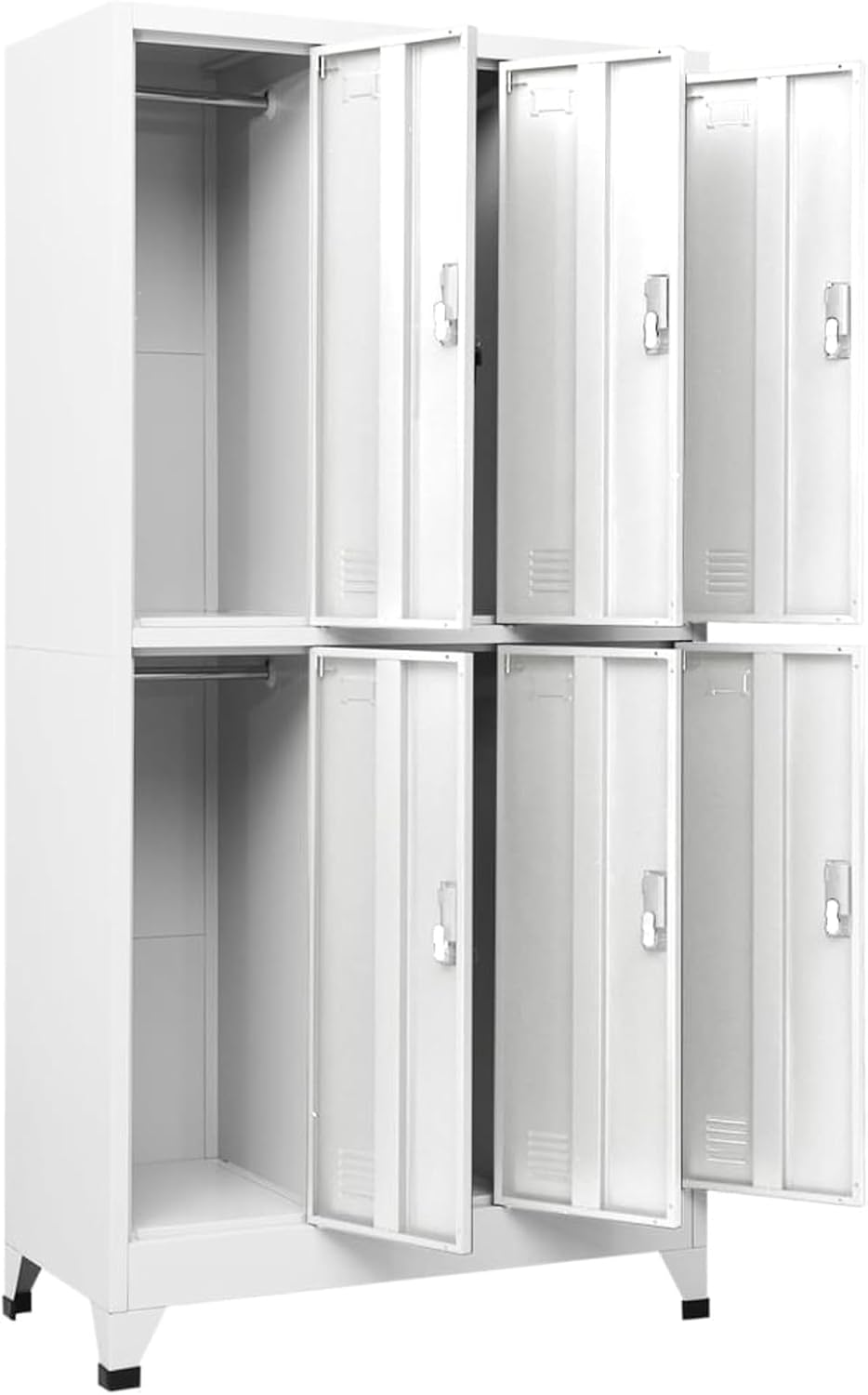 Gecheer Cabinet cabinet cabinet filing cabinet metal cabinet office cabinet metal locker saddle cabinet with 6 compartments 6 doors multifunctional cabinet 90 x 45 x 180 cm (W x D x H) with plastic - QUORE