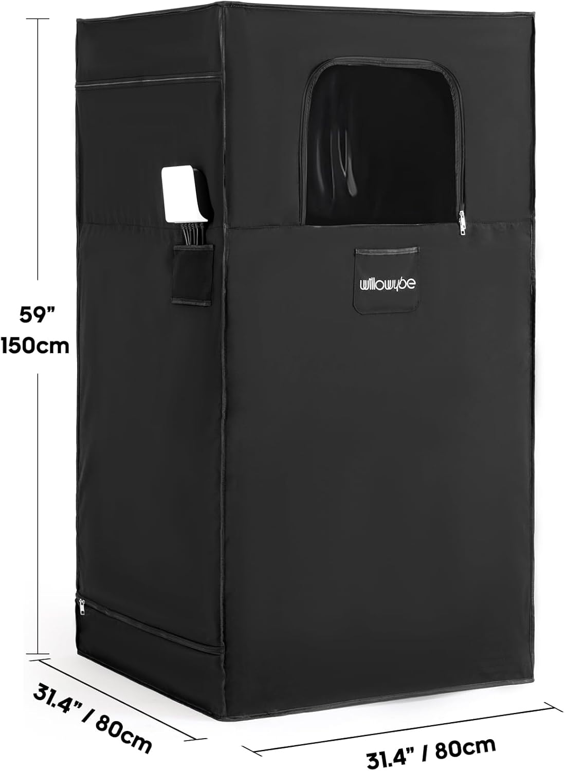 WillowyBe Portable Infrared Sauna for Home with 6 Heating Plates, Sauna Tent, Foot Heating Pad and LED Warm Light, Dry Infrared Sauna for the Whole Body, Personal Home Spa - QUORE