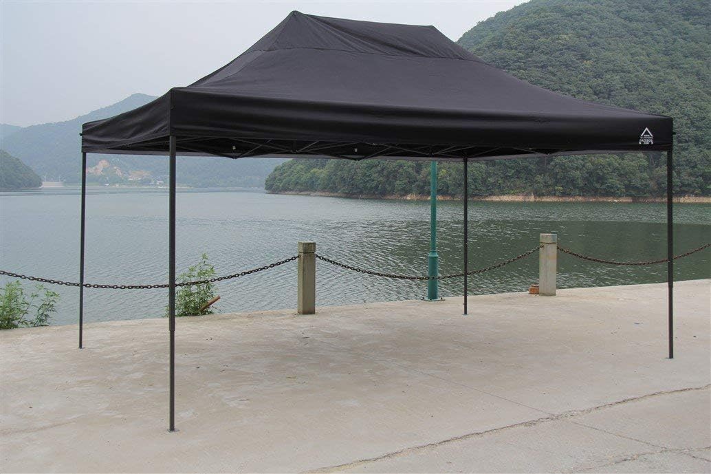 All Seasons Gazebos 3 x 4,5 m, volledig waterdicht, pop-up paviljoen, zwart
