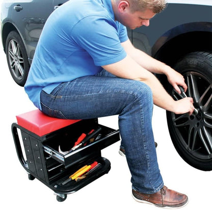 CG Car Professional 580526 Werkplaatsstoel met schuifladen, verrijdbaar