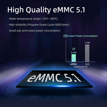 MeLE PCG02 Ventilatorloze Mini PC Stick Windows 11 Home Alder Lake N100 (tot 3,4 GHz) 4GB LPDDR4 128GB ROM Micro Computer Kleine Desktop met Gigabit Ethernet, 4K HDMI