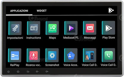 Universeel autoradio 1DIN Android GPS Bluetooth WiFi Dab USB Full HD Touchscreen Display 10.1" Easyconnect Processor 8core Stembediening