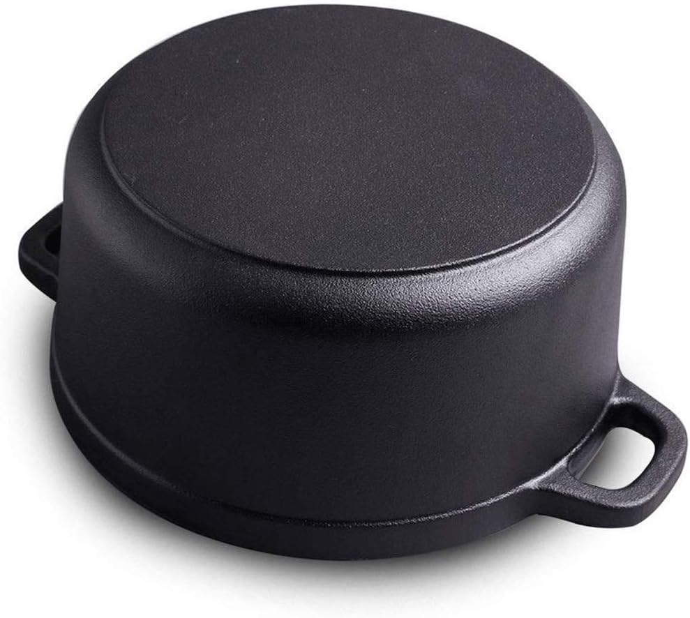 Double Handle Cast Iron Pan, Multi-Purpose Saucepan, Dishwasher Safe Non-Stick Pan Wok - QUORE
