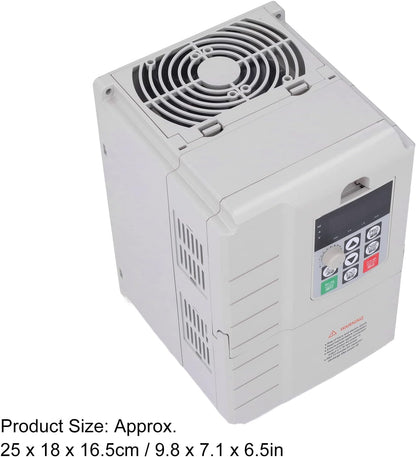 Aandrijving met Variabele Frequentie, 7.5KW VFD-omvormer Frequentieomvormer Eenfasige 220V-ingang 3-fase 380V-uitgang Motoromvormer voor Motorsnelheidsregeling