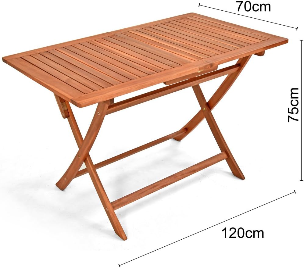 Casaria Seating set Sydney Light FSC-Certified Acacia Wood 5-piece Folding Garden Set Wood Garden Furniture Garden Balcony - QUORE