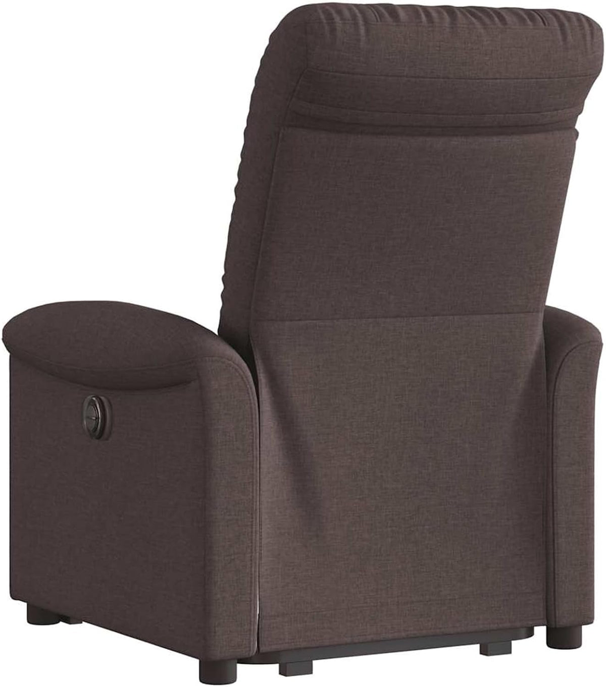 Relaxstoel – Fauteuil – Televisiestoel – Leesstoel – Sta-op stoel – Donkerbruin Stof – Elektrische Opstahulp – Handmatig Verstelbaar Tot 135°