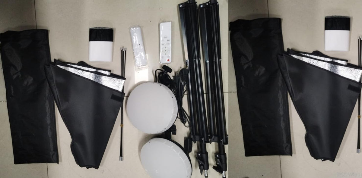 Softbox Set – Fotostudio – Studiolampen – Studioverlichting – Lichtset – 2 x 50 x 70 Cm – 2 x 80 W Tweekleurig Ledlicht 2800K-6000K – Met 2 x Lichtstatieven En Afstandsbediening