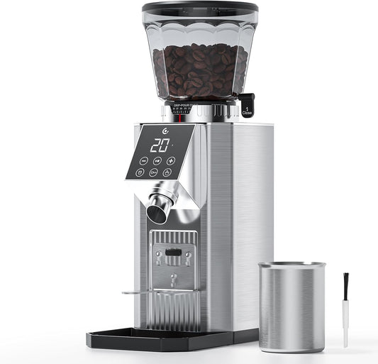 Elektrische Koffiemolen – Koffiemolen – Espressomolen – Koffiebonenmolen – Bonenmaler – 45 Maalgraden – In Hoogte Verstelbare Zeefdrager