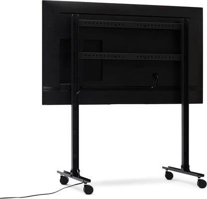 TV-Standaard Met Wieltjes Zwart – Televisiestandaard – TV-Wagen – TV-Meubel – Monitorstandaard – Geschikt Voor 40 Tot 70 Inch – Gepoedercoat Staal
