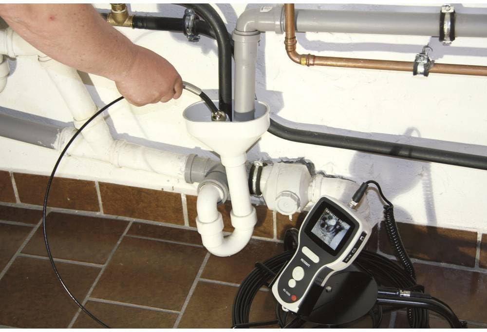 VOLTCRAFT FLX LF 25 Endoscoopsonde Ø sonde 28 mm 25 m waterdicht, LED-verlichting, draaibare onderdelen