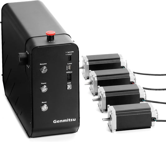 Genmitsu DM542 Driver CNC-besturingscontrollerbox met 4 STUKS Nema 23 112 mm stappenmotoren, upgradekit voor Genmitsu PROVerXL 4030 V1 CNC-routerfreesgraveermachine