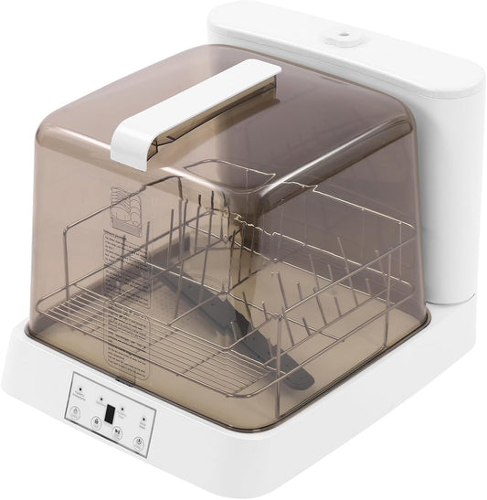 Portable Dishwasher Automatic Dishwasher with Tank Mini Dishwasher for Apartments, College Houses and Motorhomes White Brown - QUORE