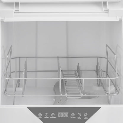 Mini Dishwasher 800 W Tabletop Dishwasher Freestanding Portable Dishwasher Small with 4 Washing Modes Touch Control LED Display for Homes, Dorms and Camping