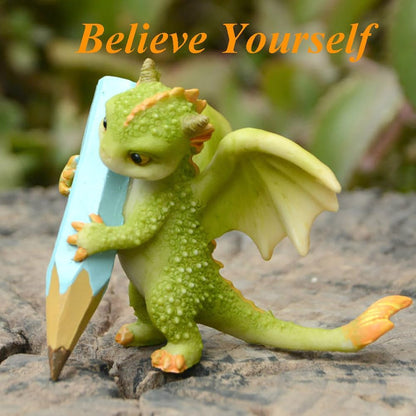 Miniatuur Fairy Garden Drakenfiguren- Swing Draken Standbeeld