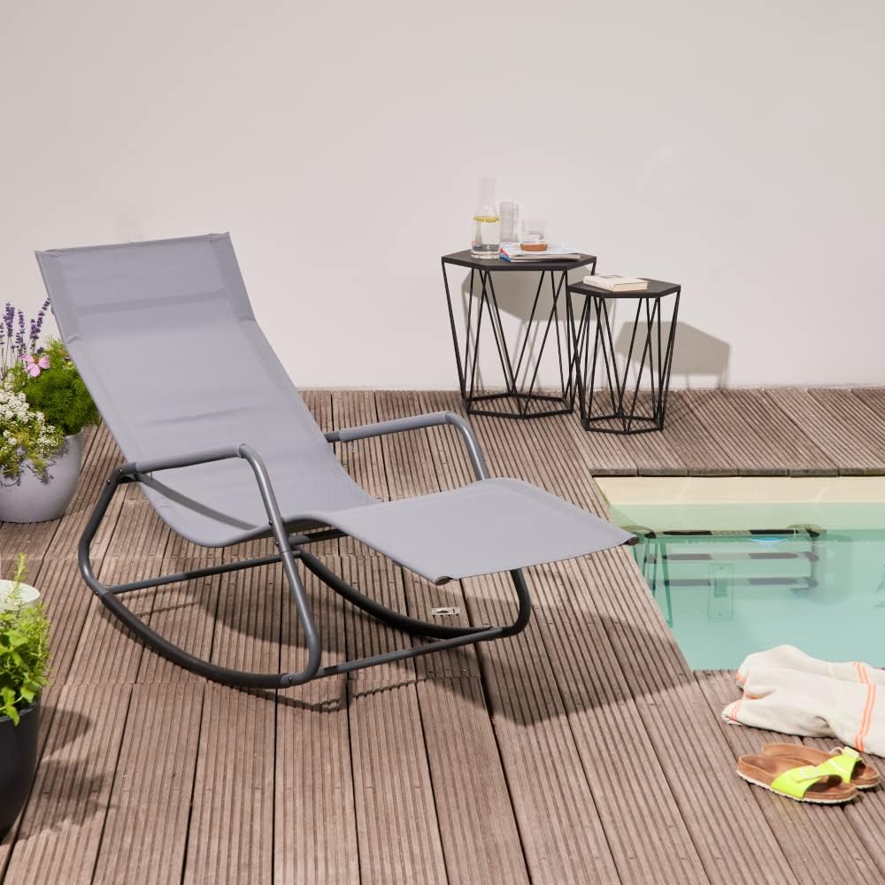 Siena Garden Relax ligstoel in blauwgrijs