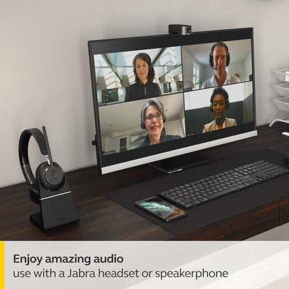 Jabra PanaCast 20 4K video conferencing camera - flexibele plug-and-play webcam, persoonlijke video-oplossing met AI-gebaseerde 4K Ultra HD, intelligente belichting en zoom
