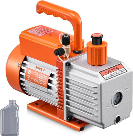 Vacuümpomp – Vacuüm Pomp – Aircopomp – Koelpomp – HVAC Pomp – 6 CFM 2-Traps – Koper Motor – Oliezichtvenster