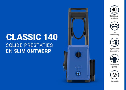 Hogedrukreiniger – High Pressure Cleaner – Spuitmachine – Waterreiniger – Terrasreiniger – 140 Bar Werkdruk – 2000 Watt Vermogen