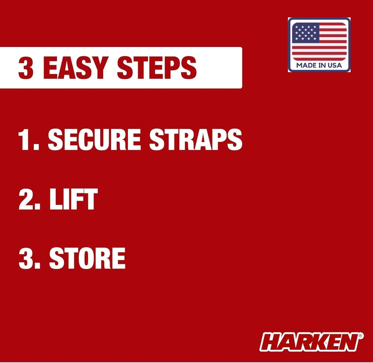 HARKEN 7801.12 Hoister – garage-opslag, takelsysteem voor kajaks, kano’s, surf- en paddleboards (max. 27 kg, plafondhoogte 3,7 m), zelfnivellerend, anti-val, eenvoudig te bedienen door één persoon