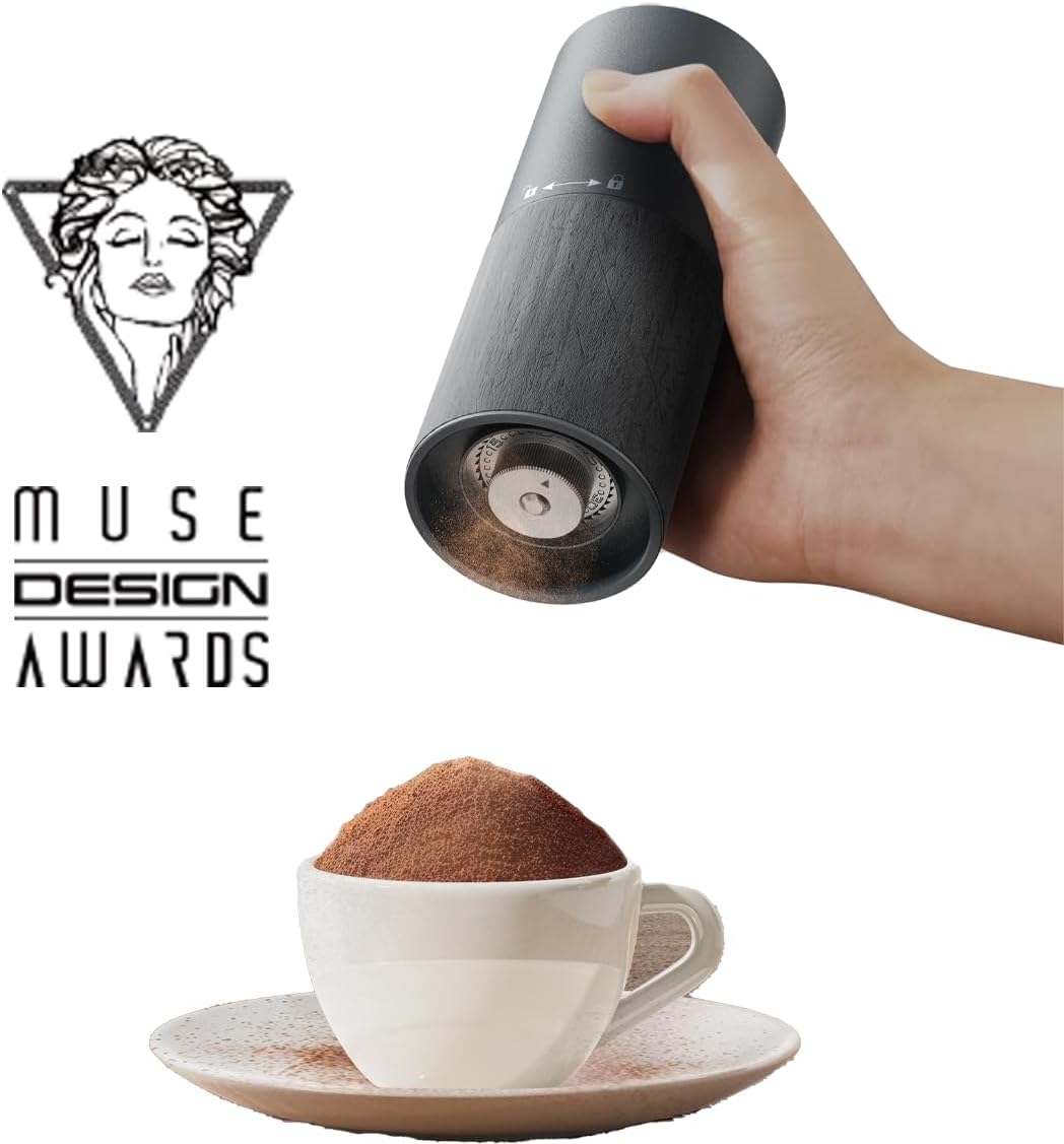 Elektrische Kegelmolen met Draagtas – Koffiebonenmolen – Koffiemolen – Espressomolen – Draagbare Koffiemolen – 90 Maalstanden – 40 Min Opladen