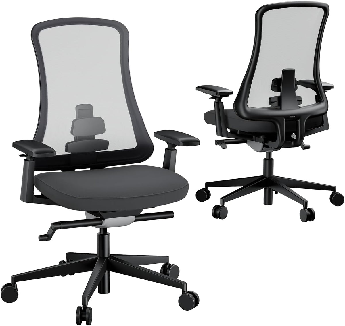 ProtoArc Flexer Pro Ergonomische Bureaustoel - Mesh Bureaustoel met Lendensteun, Schuifzitting en 4D Armleuningen, Ademend Mesh van Wintex, Kantelvergrendeling, Metalen Onderstel voor Thuis