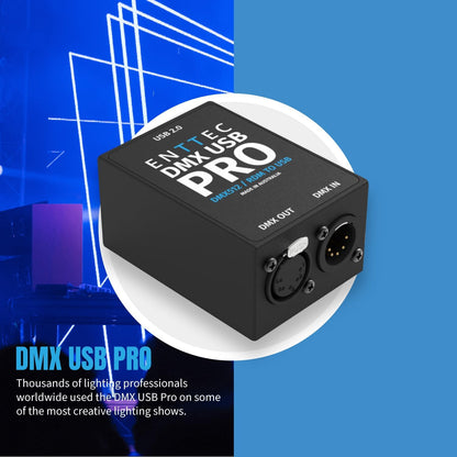 USB naar DMX/RDM interface – DMX interface – USB DMX interface – DMX dongle – DMX converter – 1 universum, 512 kanalen – 1500 V volledige isolatie en interne frame buffering