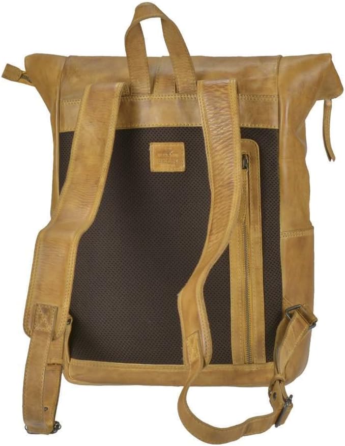 Bear Design Rolltop Backpack Pergola Ocher Yellow