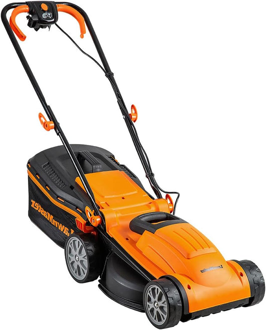 Elektrische Grasmaaier – Elektrisch Grasmaaier – Tuinmaaier – Maaimachine – Elektrische Roterende Maaier – 1400W Krachtige Motor – 6 Maaihoogtes 20-70 mm - QUORE