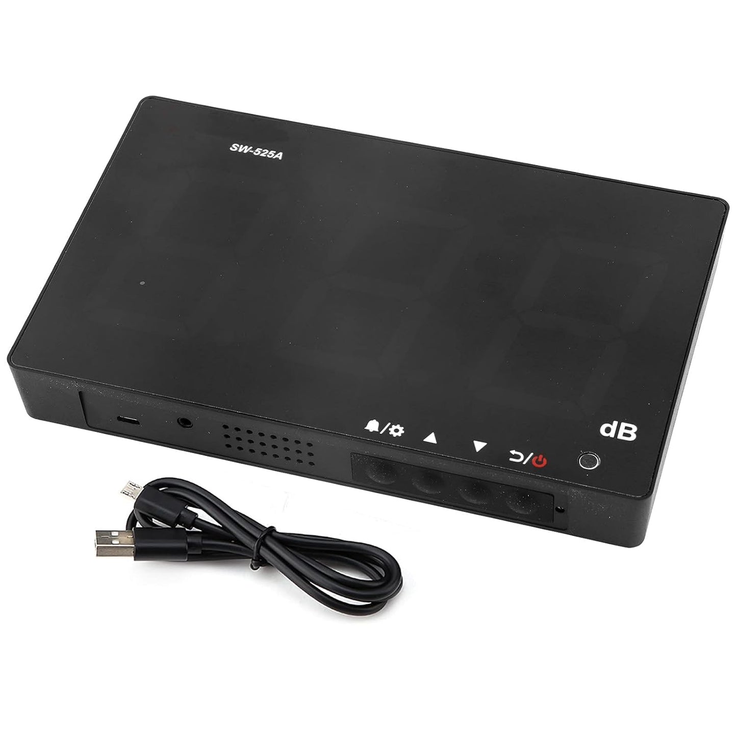 Geluidsniveaumeter, SW-525A wandmontage LCD-scherm digitale geluidsniveaumeter USB 30-130dB