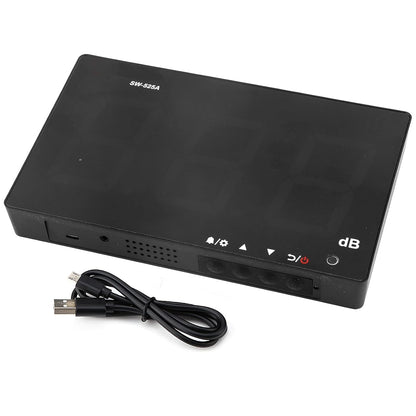 Geluidsniveaumeter, SW-525A wandmontage LCD-scherm digitale geluidsniveaumeter USB 30-130dB