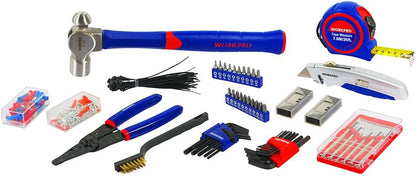 WORKPRO 408-delige mechanica gereedschapsset, CR-V hoogwaardige Home Tool Kit, 3-lade zware metalen doos