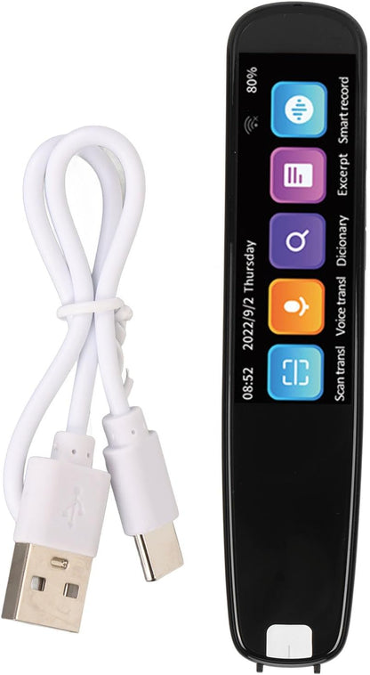 Scannen Vertaalpen, Wifi 134 Talen Stemvertaler Pen, Draagbaar Woordenboek Mobiele Leesscanner Vertaler voor Taalleerders Zakenreizen