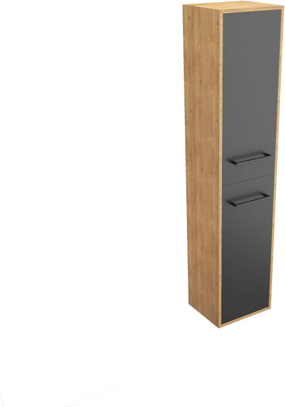 Aurlane PACM092 Structura P092 badkamerzuil, zwart/eiken bruin