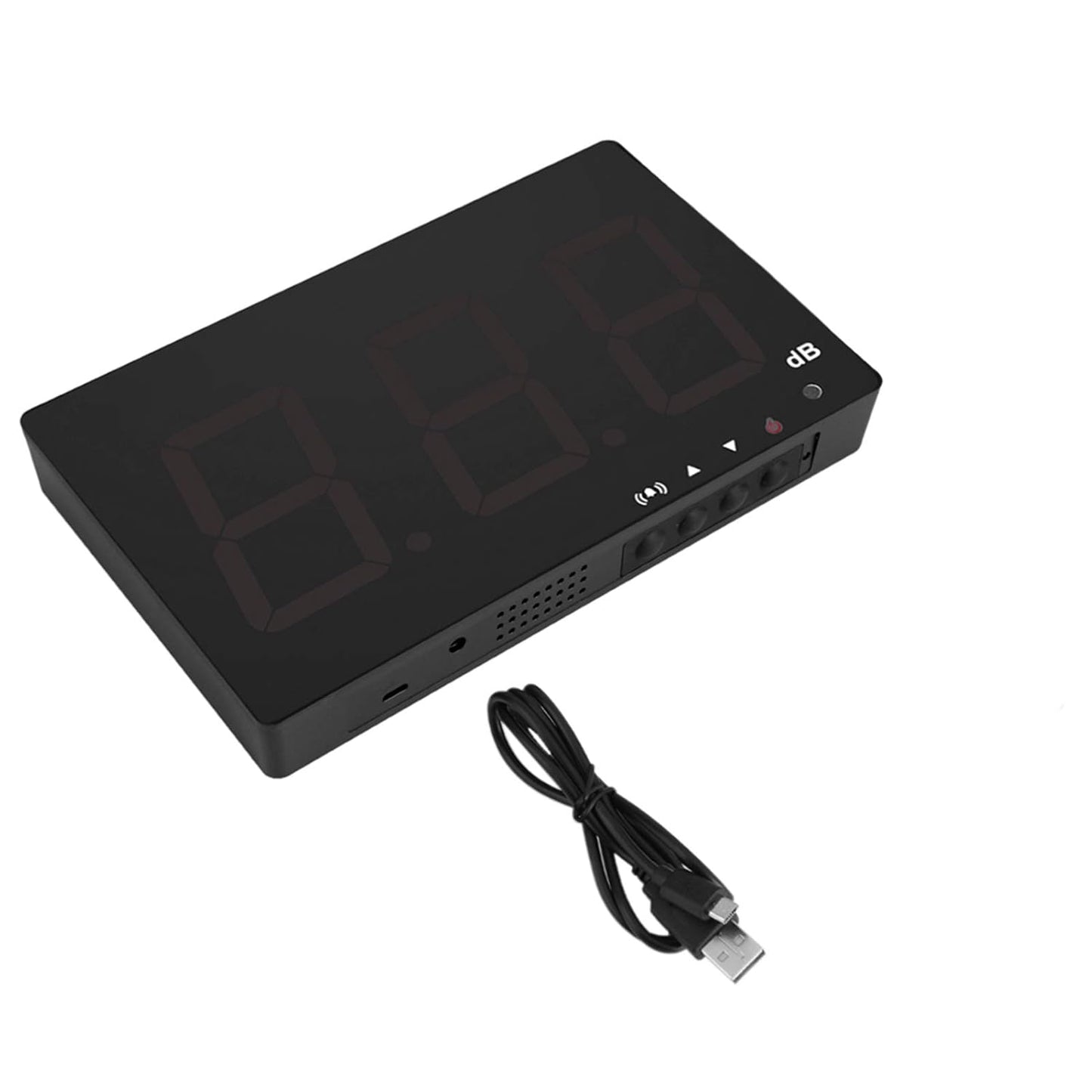 Geluidsniveaumeter, LCD-decibelmeter, ruismeting, 30 tot 130 dB, USB-wandopknoping, met datalogger en alarm, voor binnen- en buiten gebruik
