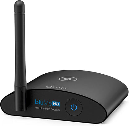 Auris BluMe HD Bluetooth 5.0-muziekontvanger Hi-Fi draadloze audioadapter met audiofiele DAC en aptX HD voor streaming naar stereo thuis, AV-receiver of stereoversterker