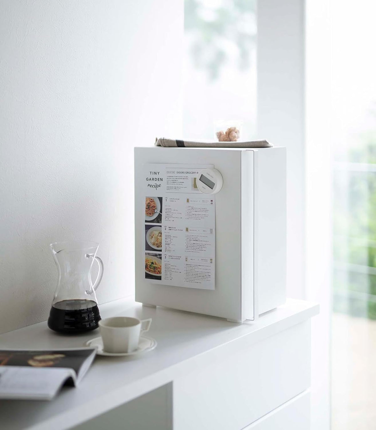 Yamazaki 5680 TOWER Bread Case Tall, white, Steel, 22 x 34.5 x 41 cm