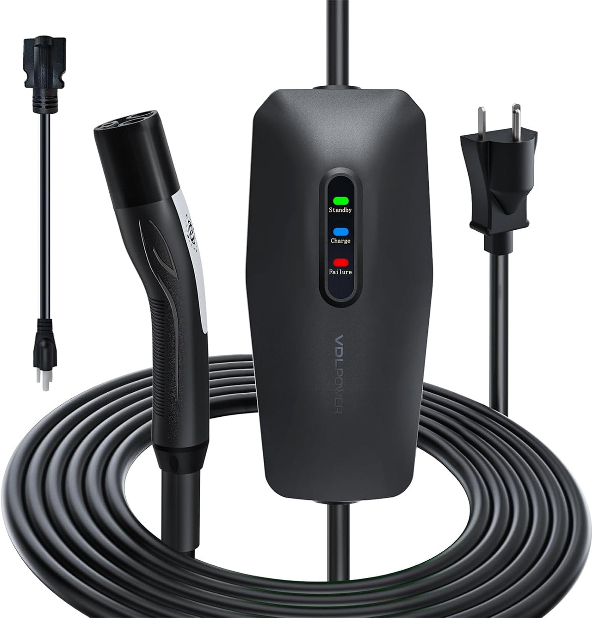 VidPower auto-acculader, 16 A, lcd-display, kabels inbegrepen
