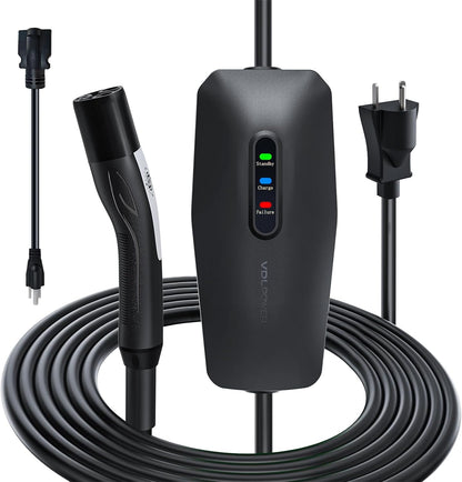 VidPower auto-acculader, 16 A, lcd-display, kabels inbegrepen