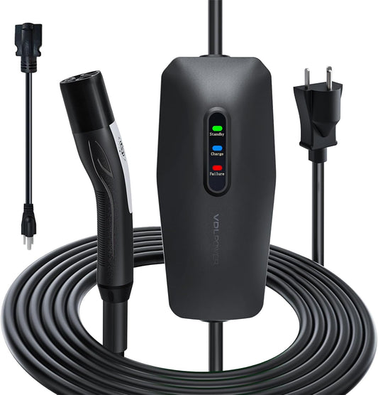 VidPower auto-acculader, 16 A, lcd-display, kabels inbegrepen