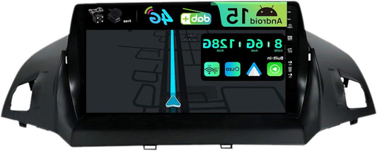 Autoradio – Multimedia Systeem – Android Headunit – 2-DIN Radio – Auto Stereo – 9 Inch QLED Scherm – Android 14 Met 4G LTE & DAB+ Tuner